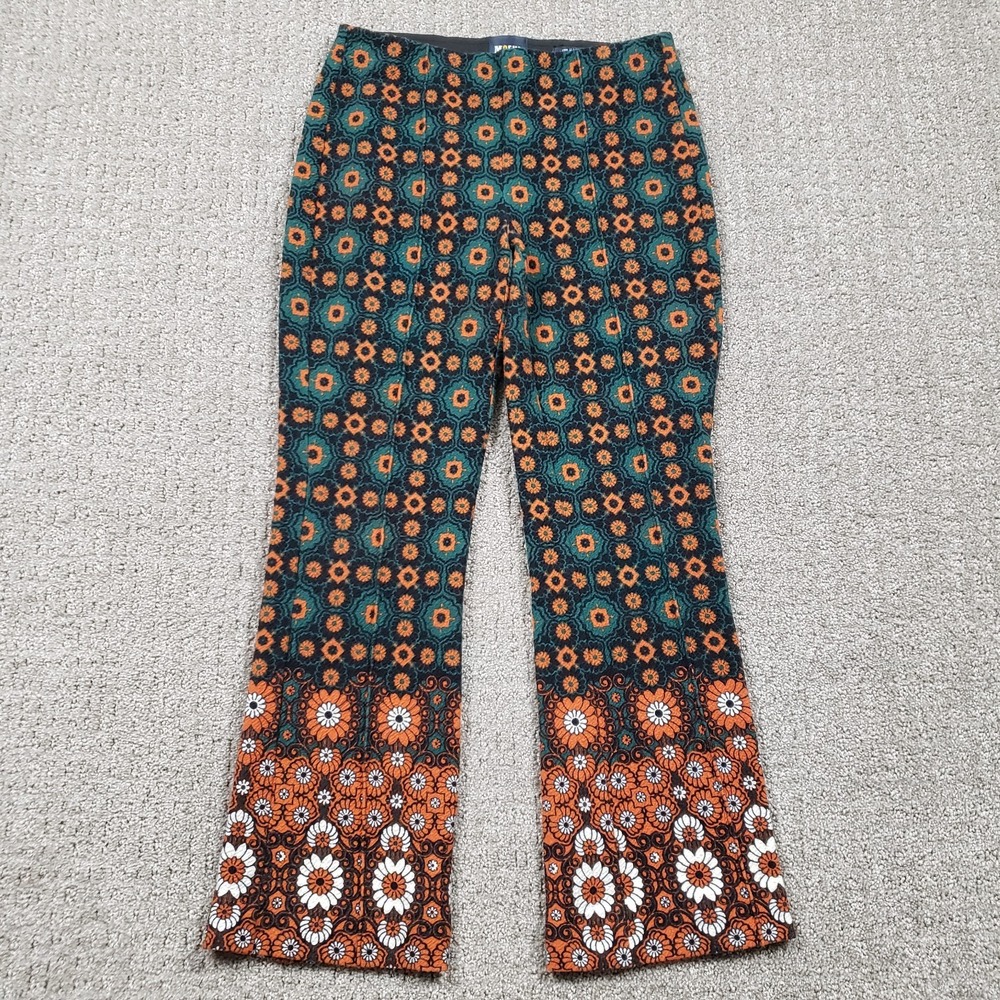 Anthropologie Maeve Pants XSP The Margot Floral Geometric Kick Flare Cropped